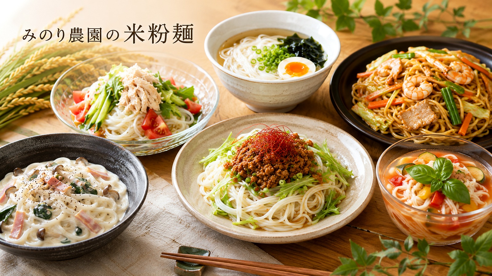 みのり農園の米粉麺